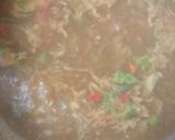 A picture of step 5 of Vagitable sweet corn soup & chicken burger.