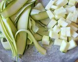 Une image de l'étape 1 de Tagliatelles de courgettes et bolognaise végétale.