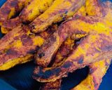 A picture of step 2 of Assamese tamarind fried fish.