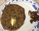 A picture of step 2 of Leftover daal prantha.
