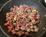 A picture of step 8 of Butt Rub Garlic Ginger Beef Tip Bowl.