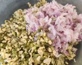 A picture of step 2 of Green Moong dal Pakoda - Mumbai Street Food.