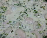 Foto langkah ke 6 dari resep Pasta Kentang Saus Bayam Carbonara "Low Budget".
