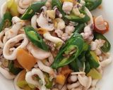 Foto langkah ke 7 dari resep Cumi cabe ijo simple ala restoran.