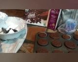 A picture of step 6 of Divine Chocolate cupcakes.
