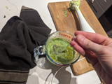 Pasta in a pea sauce