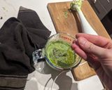 A picture of step 5 of Pasta in a pea sauce.