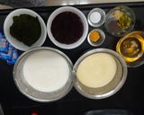 A picture of step 1 of Rainbow Dhokla.