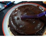 A picture of step 8 of Chocolate double decker cake🎂.