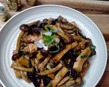 Foto langkah ke 3 dari resep Tumis Terong Tahu Jamur.