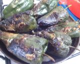 A picture of step 1 of Chiles Rellenos with Milk.