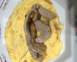 Foto del paso 3 de la receta: Tortilla francesa con espárragos trigueros y tiras de lomo