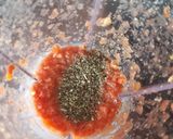A picture of step 5 of Spicy vegetarian pizza.