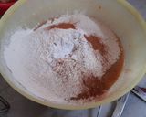 A picture of step 2 of Aata gur cake (wholwheat & jaggery cake).