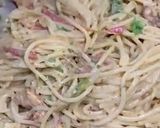 A picture of step 6 of Creamy One Pot Chicken Fajita with Noodles.