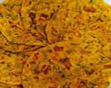 A picture of step 3 of Masala bhakari (Bran flour).