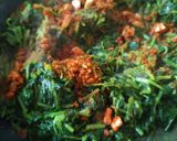 A picture of step 8 of Amaranth leaves Stir fry (Thotakura fry).