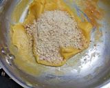 A picture of step 4 of Quick Moong dal Atta Halwa.