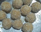 A picture of step 5 of Mawa Coconut laddu.