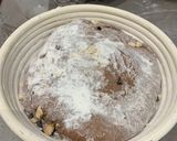 Foto langkah ke 7 dari resep Sourdough Chocolate hazelnut raisin brownie rustic bread.