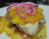 Foto del paso 11 de la receta: Arepa🫓burger🍔de pollo🥯🍗🍍🧀🧄
