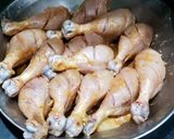 A picture of step 2 of Achari Drumstick 🍗.