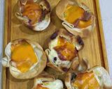 Foto del paso 4 de la receta: Canastitas de cheddar, panceta y verdeo