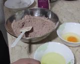 A picture of step 1 of Death by chocolate cake.