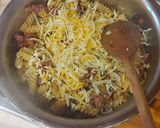 Pas rețetă Spaghete cu carne mix cheddar/parmezan 3 fotografie