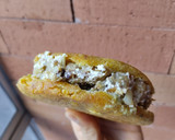 Foto del paso 8 de la receta: Arepa de maíz🫓🌽 rellena de salteado🌯🌮🤪 de berenjena ahumada🍆🥙🧆
