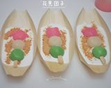 Foto langkah ke 4 dari resep Hanami Dango - Tricolor Mochi Tofu.