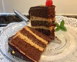 Foto del paso 23 de la receta Tarta de chocolate rellena de crema de queso con dulce de leche