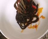 Une image de l'étape 6 de Gambas spaguetti a l'encre de seiche legumes d'été 🦐.