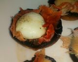Foto del paso 5 de la receta: Champiñón relleno de jamón y sombrero huevo pochado