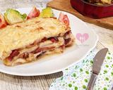 Foto del paso 9 de la receta: Pastel de pan de molde al horno con bacon y dátiles