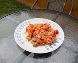 Egyszerű tojásos lecsó virslivel recept fázis 3 fotója