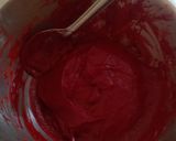 A picture of step 4 of Red velvet cake for my Ma.