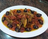 صورة لخطوة 1 من وصفة طاجين برقوق او خوخ) مالح وحلو