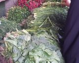 A picture of step 1 of Traditional Herb salad with bread and cheese OR Sabzi Khordan سبزی خوردن با نان و پنیر.