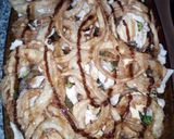 Foto del paso 8 de la receta: Ensalada diferente con pollo y cebolla en tempura dulce