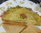 A picture of step 4 of Chicken cheese omelette.