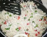 A picture of step 10 of Tender coconut and pomegranate cheesy pulao.