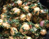 A picture of step 5 of Jowar dumpling with Veg Methi.