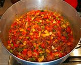 A picture of step 4 of Mike's New Mexican Chili.