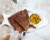A picture of step 5 of Sprouted Ragi/Finger Millet Flour and Moong Dosas.