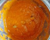 A picture of step 3 of Paneer in red gravy.