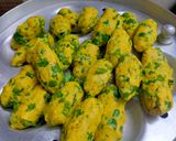 A picture of step 2 of Cornmeal Muthiya.
