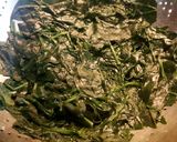A picture of step 1 of Chicken spinach Curry 🍗🌿🍜.