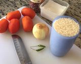 A picture of step 1 of Yummy tomato rice iftar special.