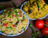 A picture of step 9 of Vegetable Fried Rice.